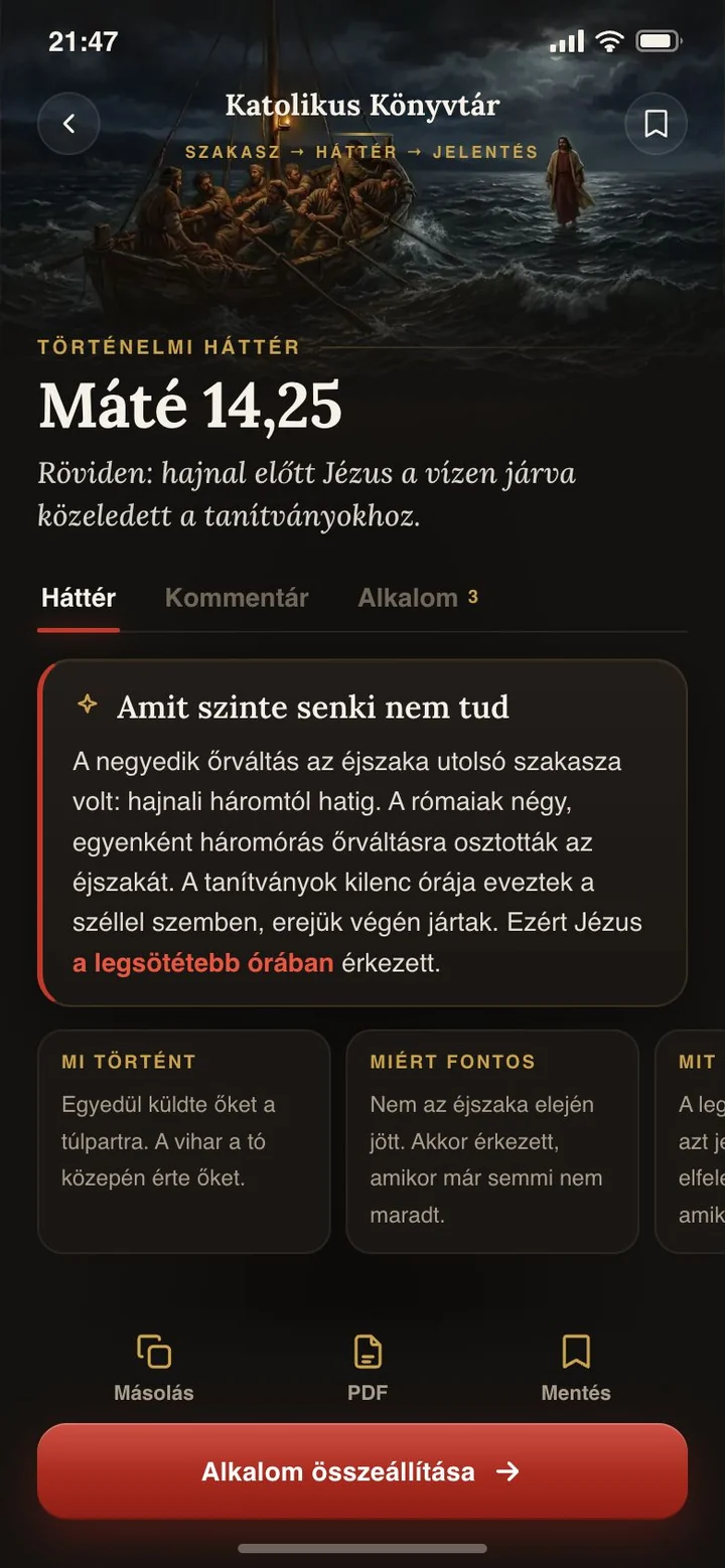 Máté 14,25: amit szinte senki nem tud